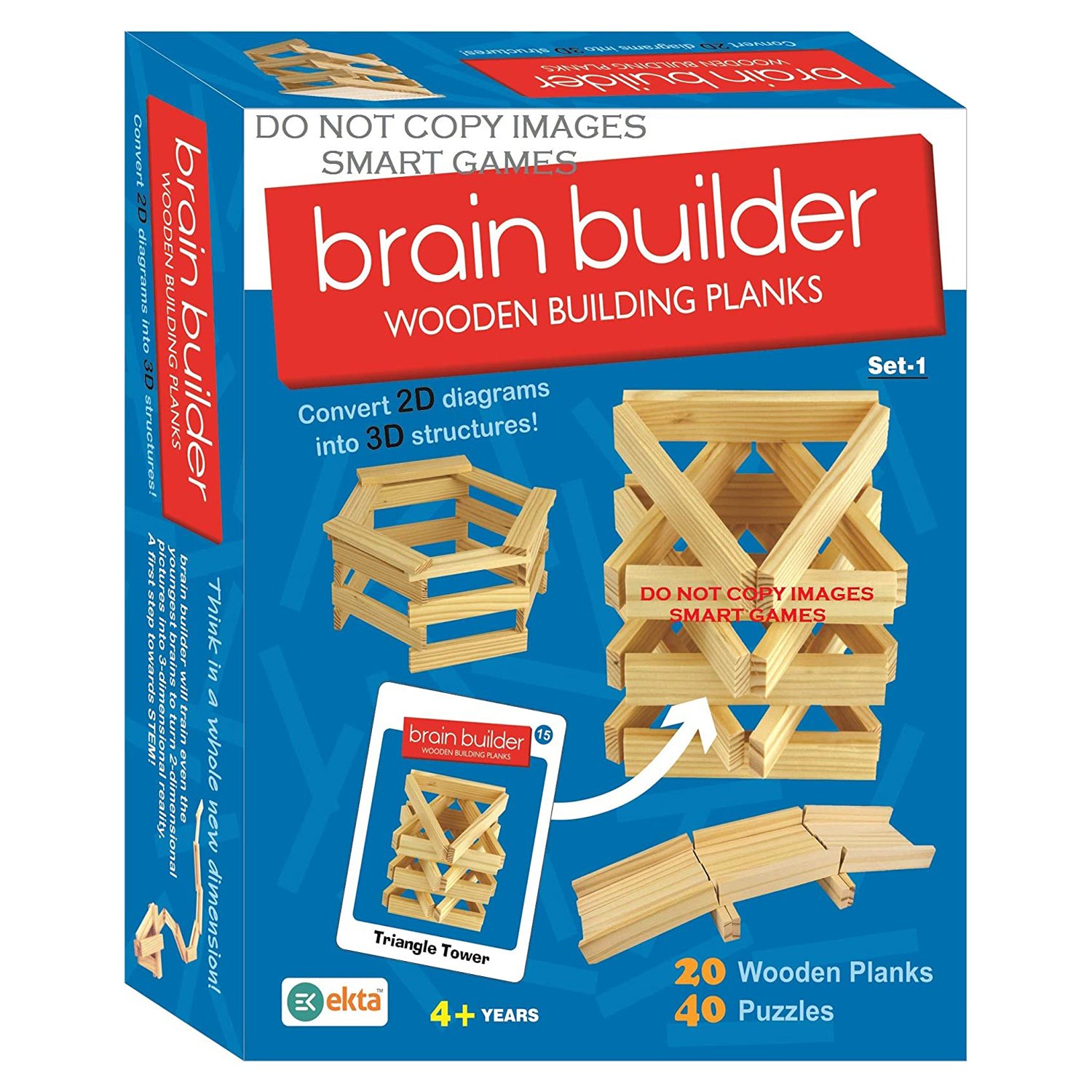 Ekta Brain Builder Wooden Building 